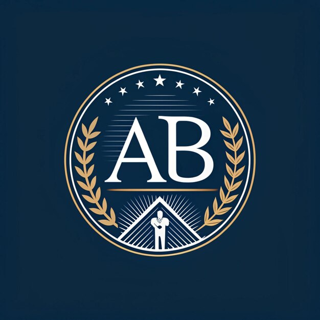 Vector de diseño del logotipo de la letra inicial AB