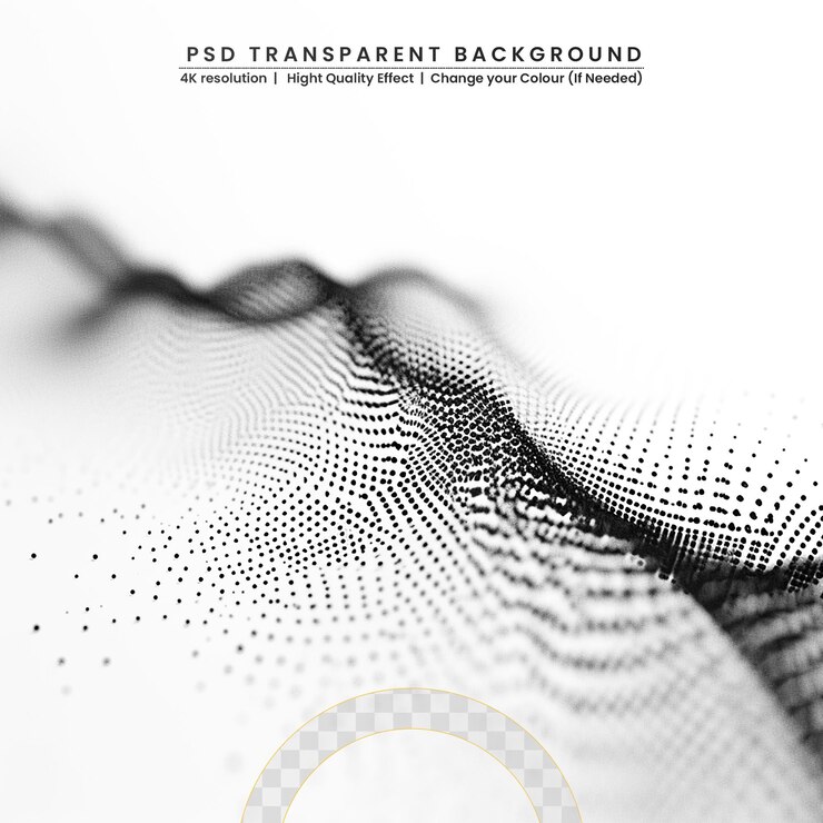PSD vector eco de onda de audio desde un fondo transparente