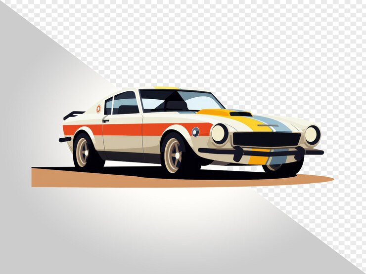 PSD vector editable de icono de coche aislado en un fondo transparente