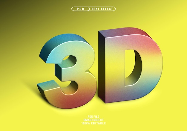Vector de efecto de estilo de texto 3D editable