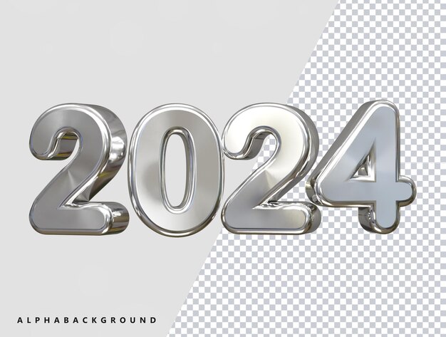 vector de efecto de texto de año nuevo 2024