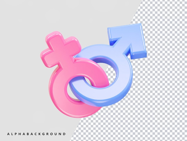 PSD vector de elemento de renderizado 3d de icono femenino