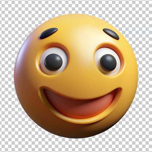 PSD el vector de emoji de sonrisa aislado en fondo blanco