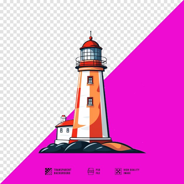 Vector de faro SVG con archivo PNG transparente y sólido