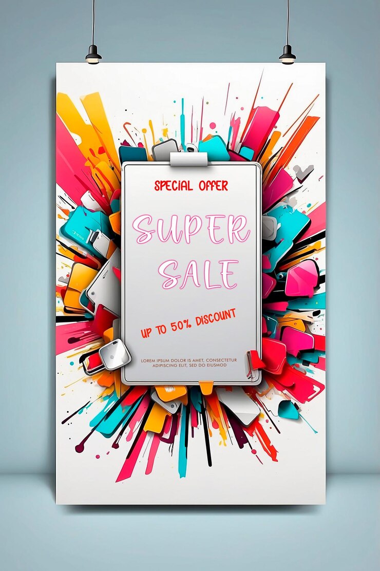 PSD vector flash gratuito de venda de fundo com desconto