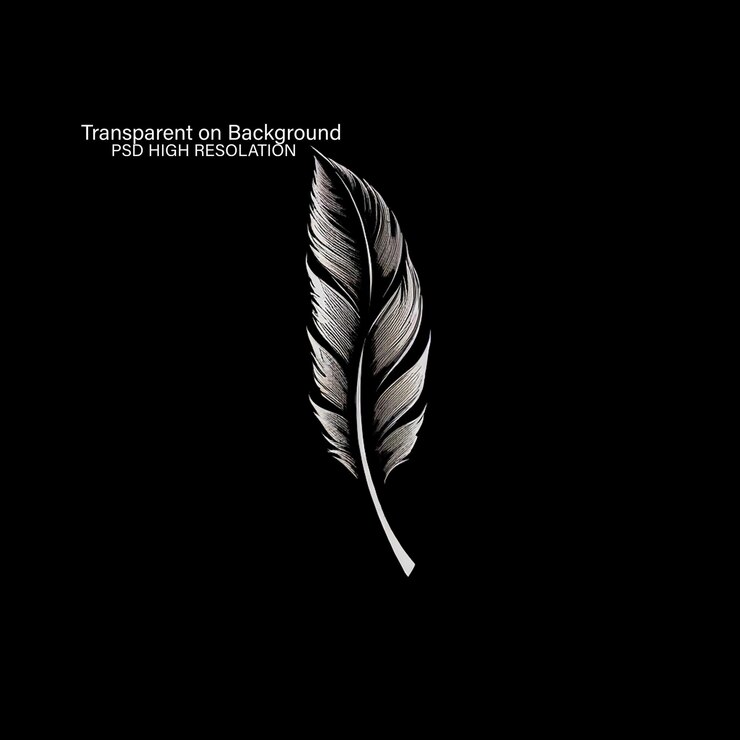 PSD vector fluffy golden color feather logo icon silhouette feather closeup diseño aislado plantilla de pluma de pájaro ángel flamenco ligereza concepto de libertad