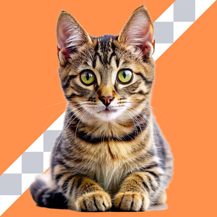 PSD vector de gato moderno gráfico icono de vector de gato patrón vectorial de gato gracioso diseño vectorial felino