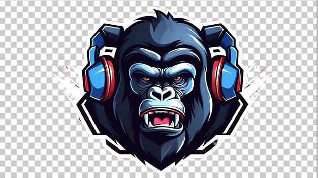 Vector gorilla esport mascote desenha logotipo de ilustração