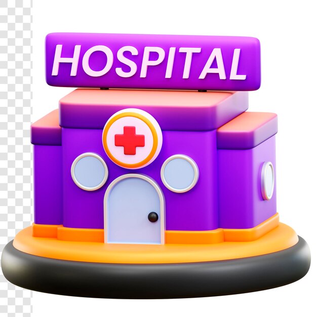 PSD vector hospital en 3d