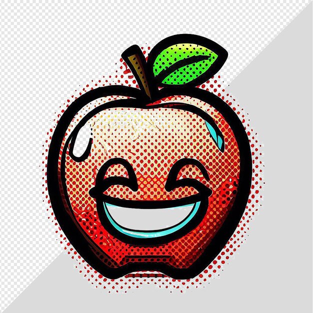 PSD vector hyperréaliste de couleurs rouges fraîches de fruits de pomme illustration de fond transparent isolé