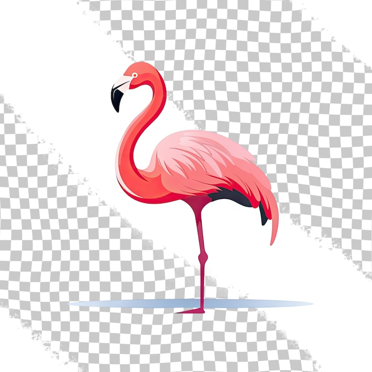 PSD vector de iconos de flamenco aislado en un fondo transparente para su diseño de aplicaciones web y móviles concepto de logotipo de flamenco