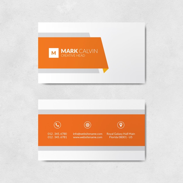 Vector de maqueta de diseño de tarjeta de visita en blanco