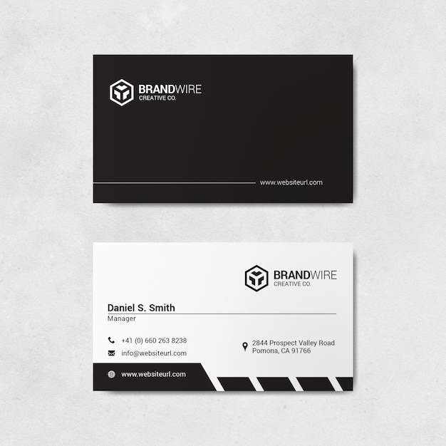 Vector de maqueta de diseño de tarjeta de visita en blanco