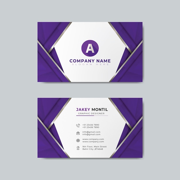 Vector de maqueta de diseño de tarjeta de visita simple