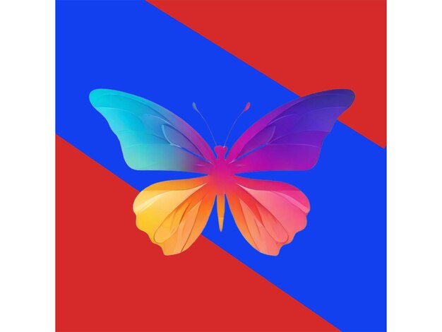 PSD el vector de la mariposa es un gradiente colorido.