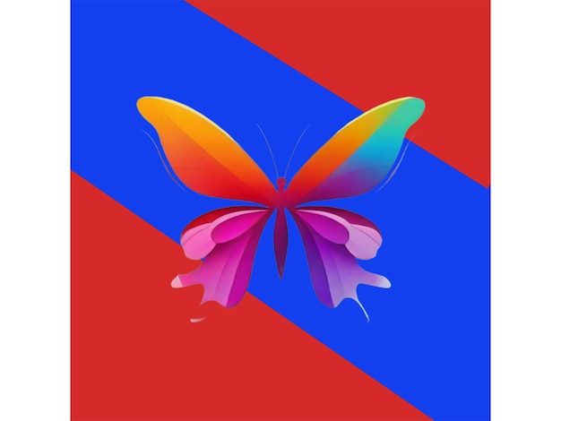 PSD el vector de la mariposa es un gradiente colorido.