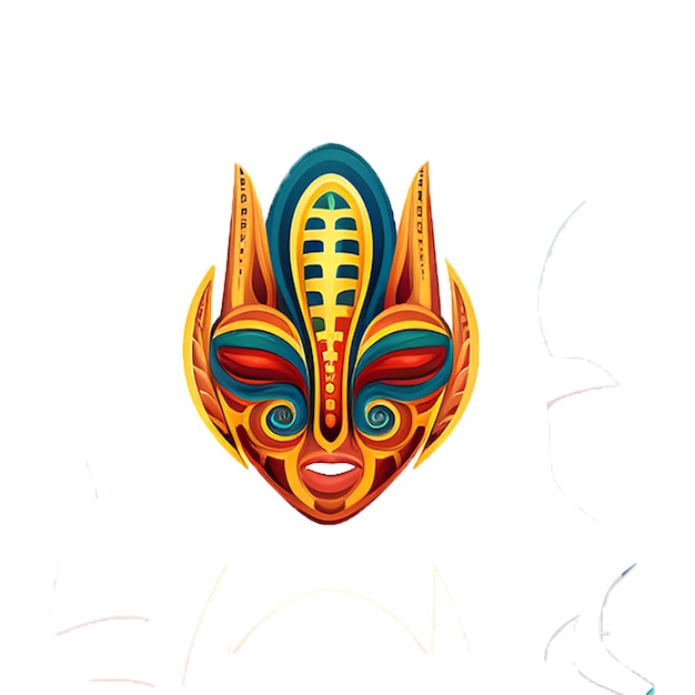 Vector de mascara tiki