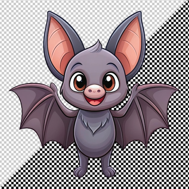 PSD vector de murciélago lindo en un fondo transparente