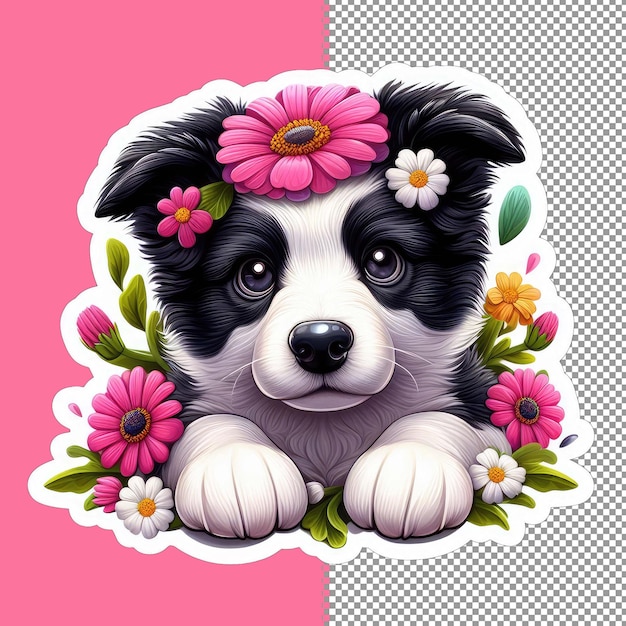 PSD vector de perro bebé lindo para niños png