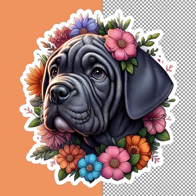 PSD vector de perro bebé lindo para niños png