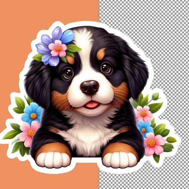 Vector de perro bebé lindo para niños png