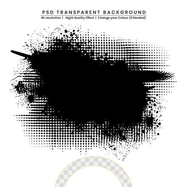 Vector de pincel grunge en un fondo transparente