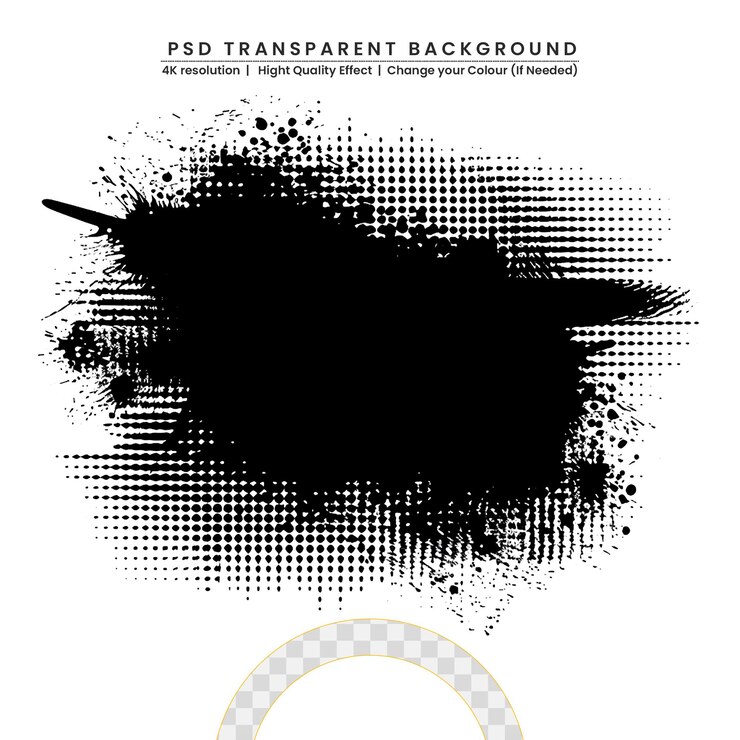 PSD vector de pincel grunge en un fondo transparente