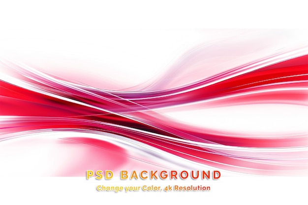 PSD vector rojo y blanco brillante fondo futurista moderno con ondas abstractas