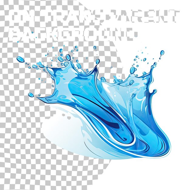 PSD un vector de salpicaduras de agua se refiere a una representación gráfica digital de una salpicadura de agua en forma vectorial