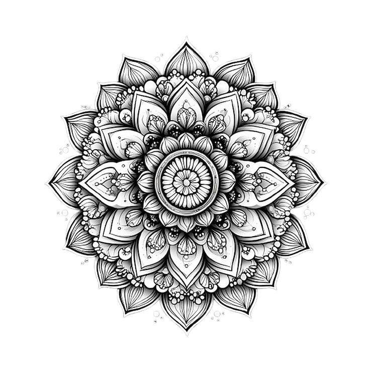 PSD vector sunflower illustration flower arrangement drawing in line art style