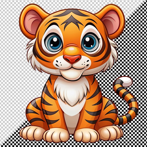 PSD vector de tigre en un fondo transparente