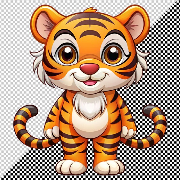 PSD vector de tigre en un fondo transparente