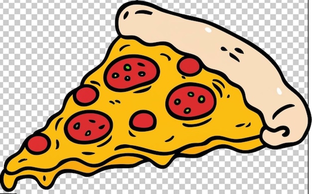 PSD vector volando rebanada de pizza dibujos animados vector fondo del logotipo