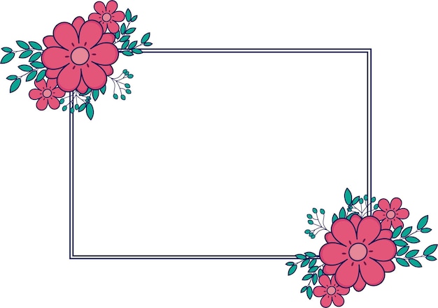 vector watercolor blue purple floral frame background