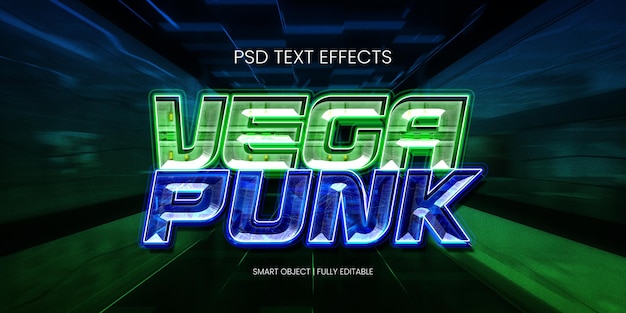 PSD vega-punk-text-effekt