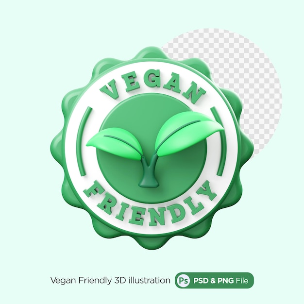 Vegan-freundliche 3D-Illustration