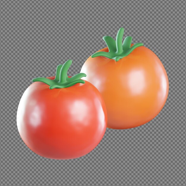 vegetais 3D com fundo transparente