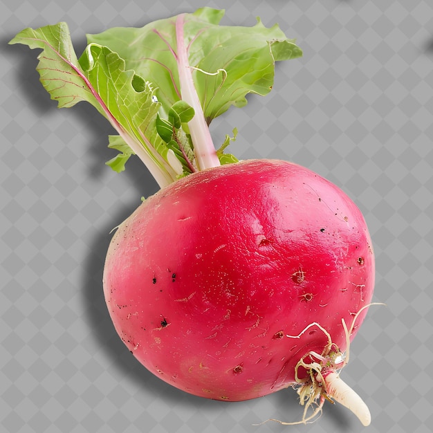 PSD vegetais de raiz de rabanete de forma redonda caracterizados pelo seu vermelho o isolado vegetais limpos e frescos