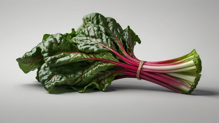 PSD vegetales frescos de acelga con fondo transparente
