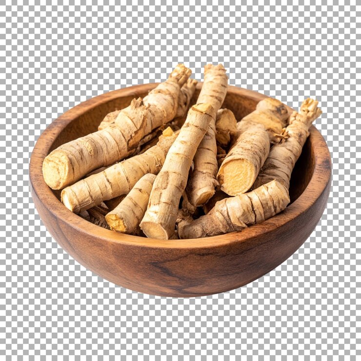 PSD vegetales de raíz de rábano picante de png en un fondo transparente generado por ai