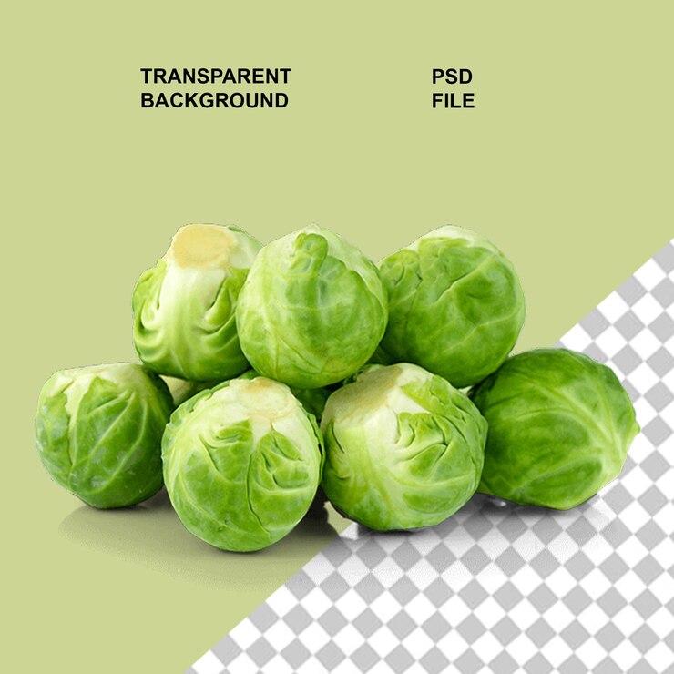 PSD vegetales sanos en un fondo aislado transparente