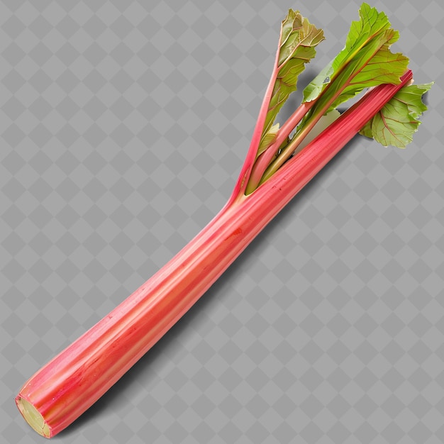 Vegetales de tallo de ruibarbo de png, tallos largos caracterizados por sus verduras frescas rojas aisladas