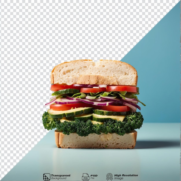 PSD veggie-sandwiches auf durchsichtigem hintergrund