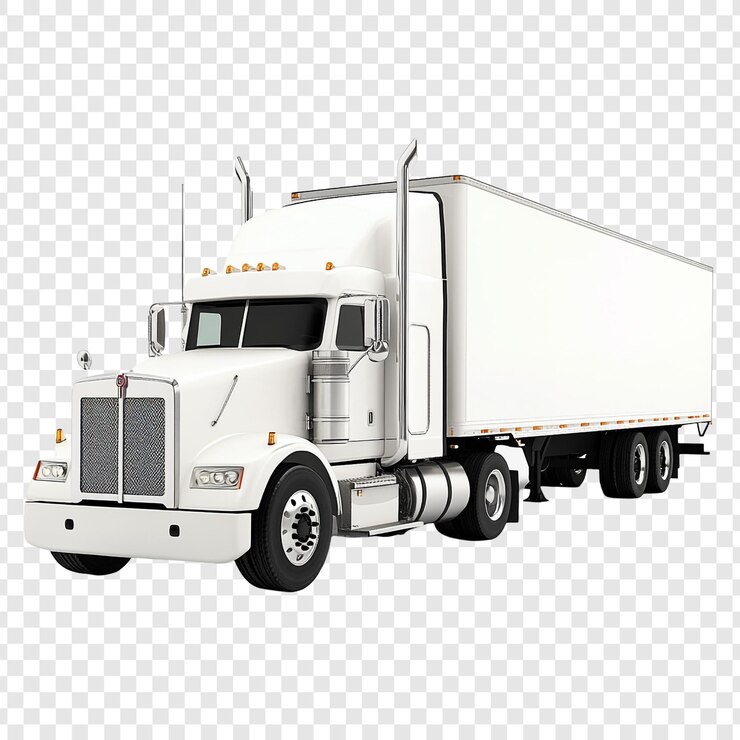 PSD véhicule de transport de marchandises lourds à 18 roues à semi-camions blancs puissants
