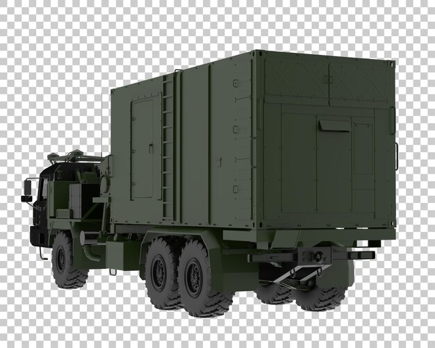 Vehículo de comando y control aislado sobre fondo transparente Ilustración de representación 3d