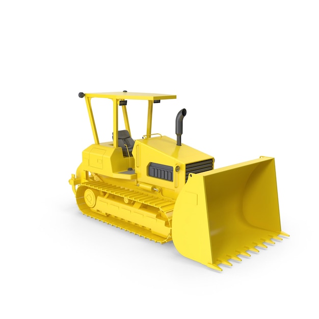 un vehículo de construcción amarillo con un letrero que dice la palabra cita en el lado