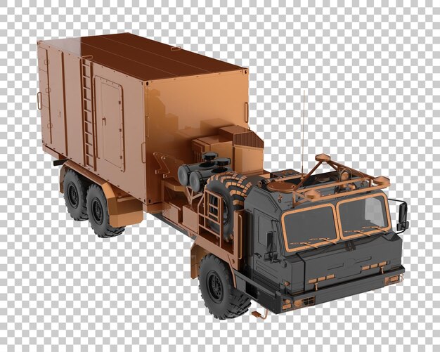 Veicolo di comando e controllo isolato su sfondo trasparente 3d rendering illustrazione