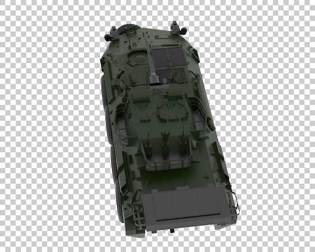 Veículo do exército na ilustração de renderização 3d de fundo transparente