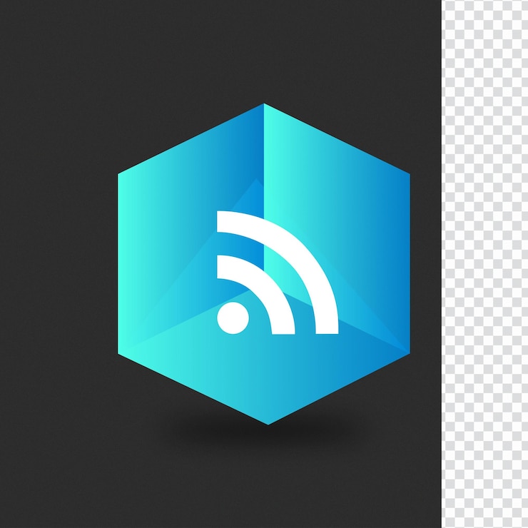 PSD vektor rss feed icon design kunst