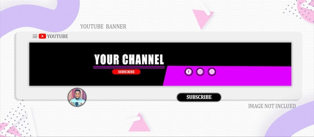 Vektorbanner und Coverdesign für YouTube-Kanal